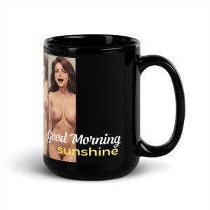 Limited Edition Nude Singing on a Black Glossy Mug